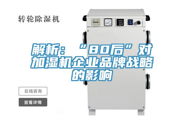 解析：“80后”對加濕機企業品牌戰略的影響