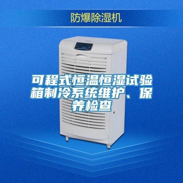 可程式恒溫恒濕試驗箱制冷系統維護、保養檢查