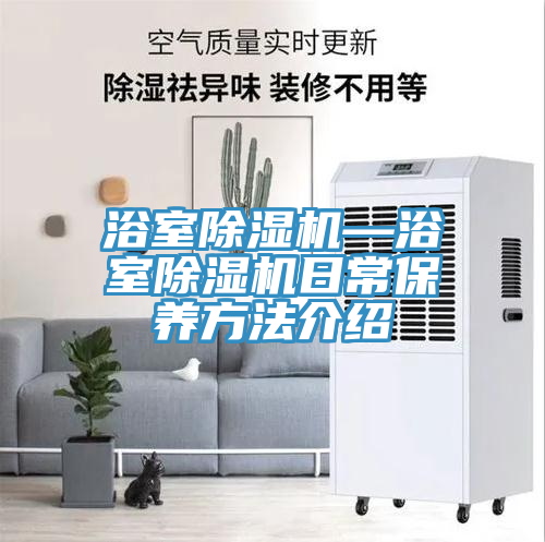 浴室除濕機—浴室除濕機日常保養方法介紹