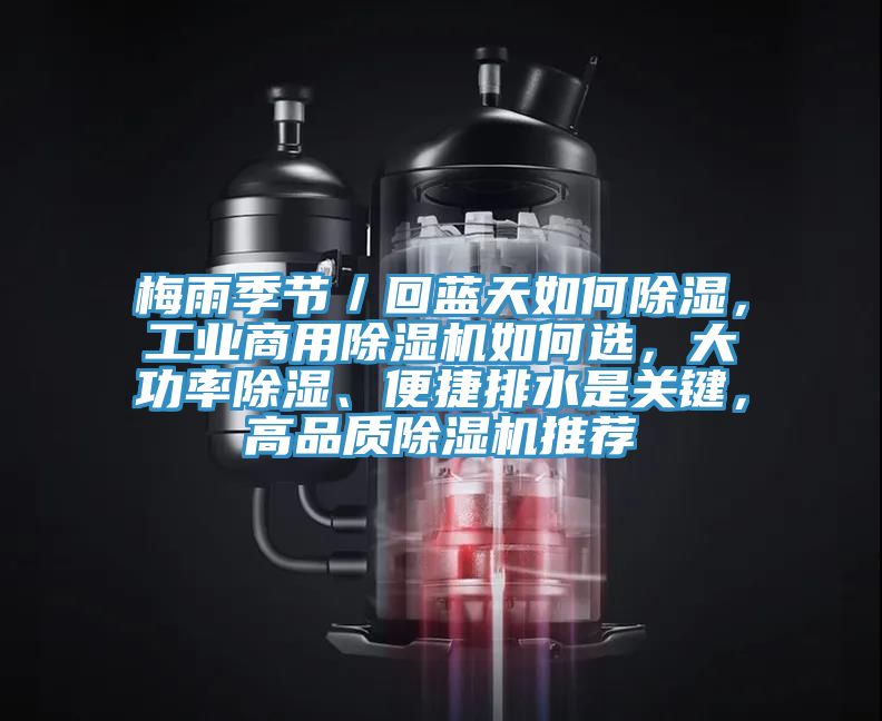梅雨季節／回藍天如何除濕，工業商用除濕機如何選，大功率除濕、便捷排水是關鍵，高品質除濕機推薦
