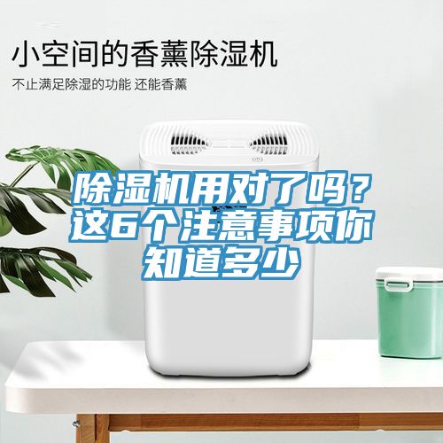 除濕機用對了嗎？這6個注意事項你知道多少